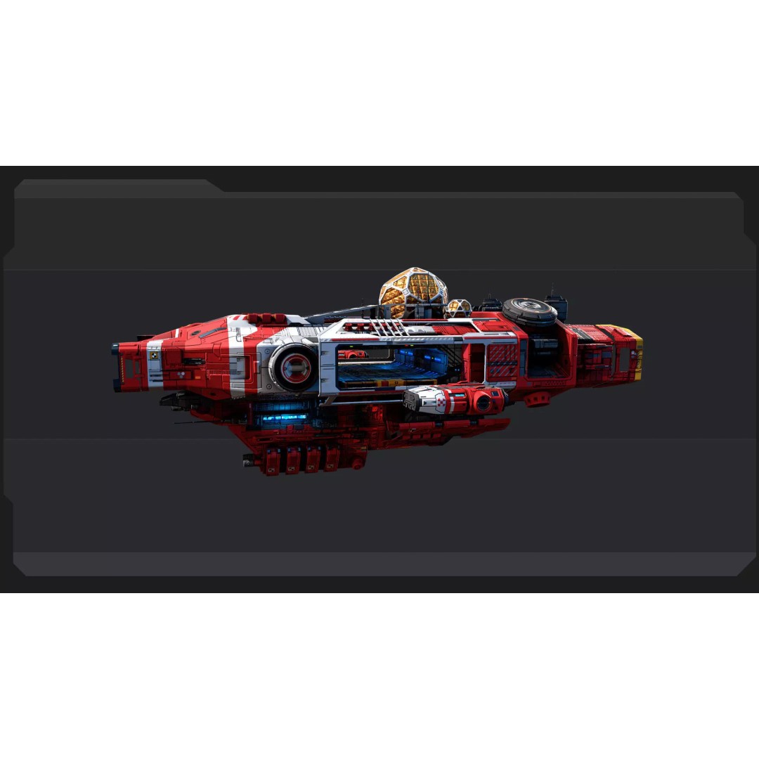 DRAKO Rescue Ship 3D Model – Low Poly Sci-Fi Spacecraft, FBX, OBJ - View 6