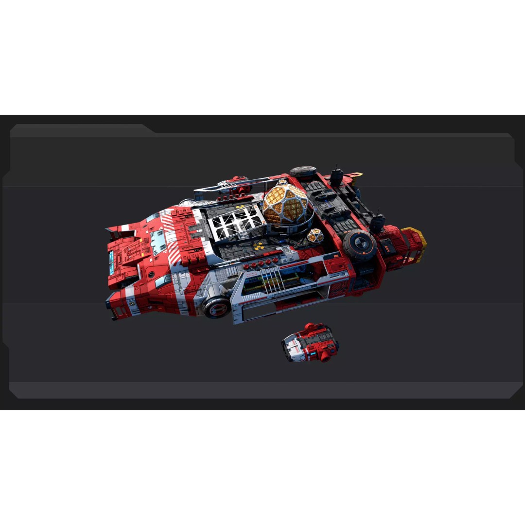 DRAKO Rescue Ship 3D Model – Low Poly Sci-Fi Spacecraft, FBX, OBJ - View 7
