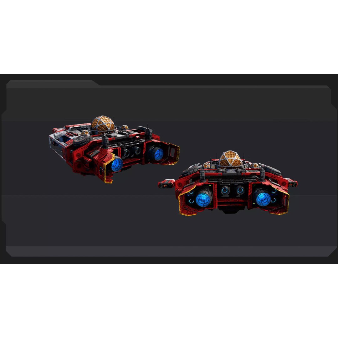 DRAKO Rescue Ship 3D Model – Low Poly Sci-Fi Spacecraft, FBX, OBJ - View 8