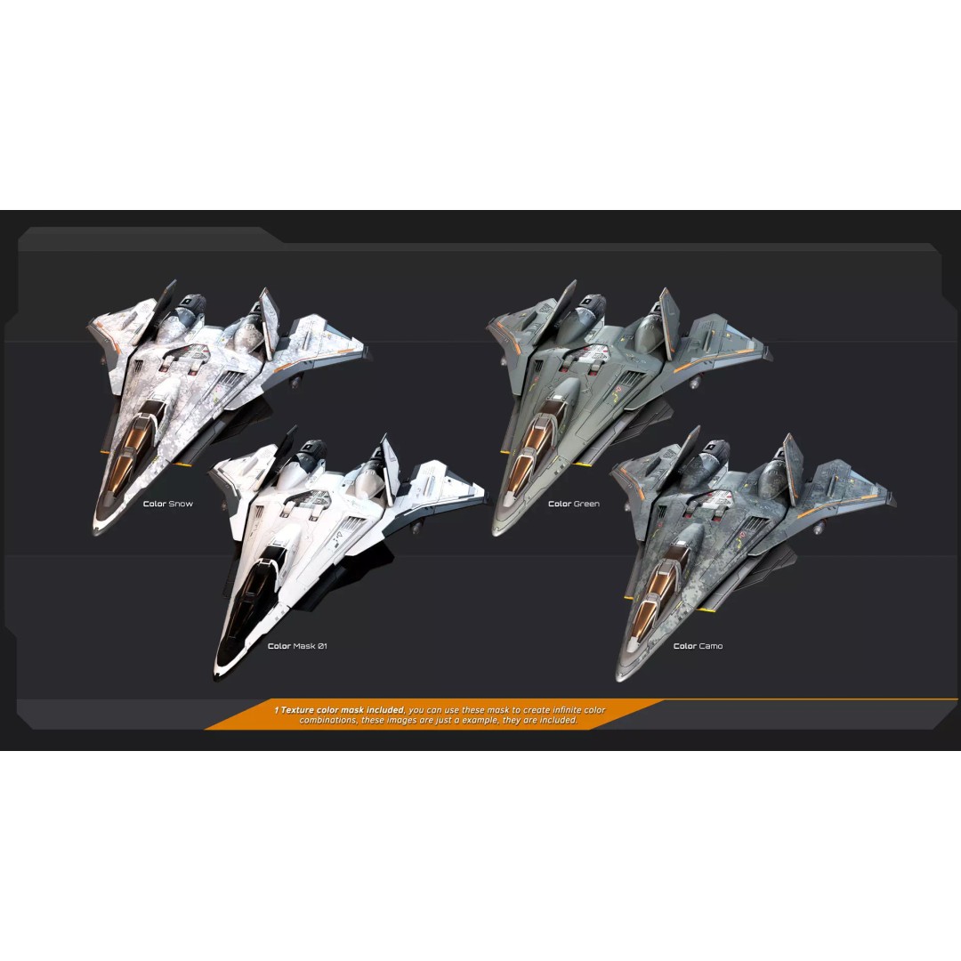 Futuristic Military Vehicles 3D Model – Low Poly Game Asset, FBX, OBJ - View 15