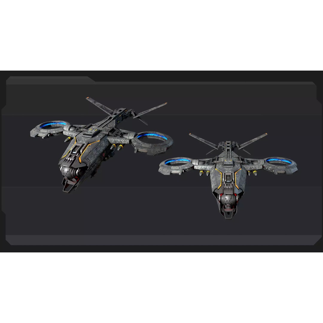 Futuristic Military Vehicles 3D Model – Low Poly Game Asset, FBX, OBJ - View 18
