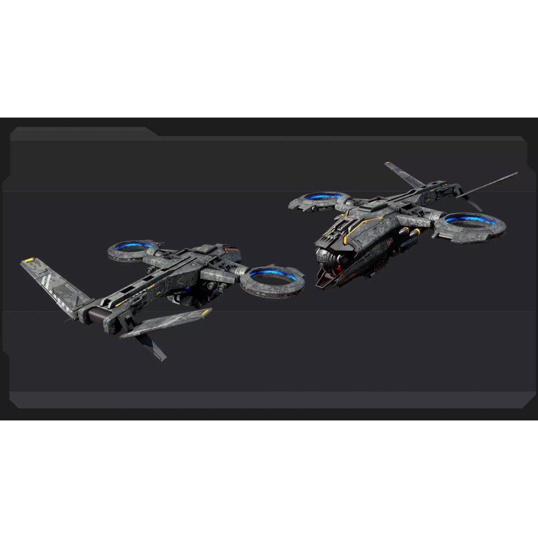 Futuristic Military Vehicles 3D Model – Low Poly Game Asset, FBX, OBJ - View 21