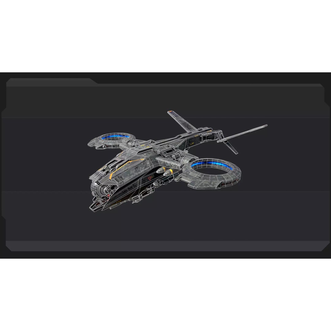 Futuristic Military Vehicles 3D Model – Low Poly Game Asset, FBX, OBJ - View 23
