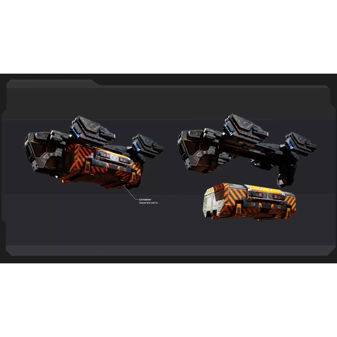 Futuristic Military Vehicles 3D Model – Low Poly Game Asset, FBX, OBJ - View 26