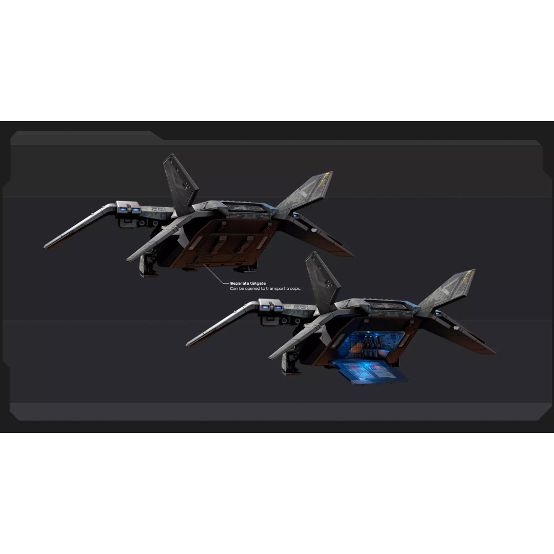 Futuristic Military Vehicles 3D Model – Low Poly Game Asset, FBX, OBJ - View 36