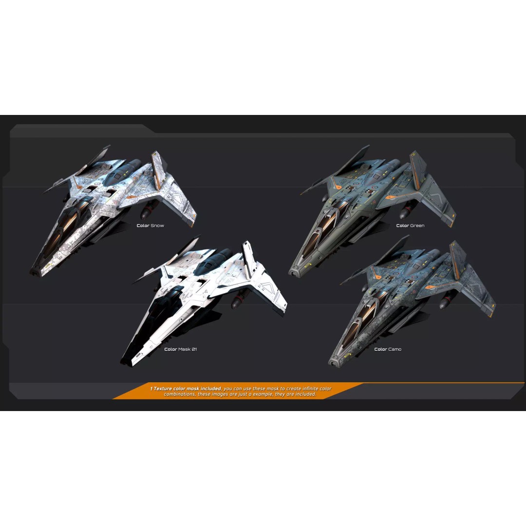 Futuristic Military Vehicles 3D Model – Low Poly Game Asset, FBX, OBJ - View 8