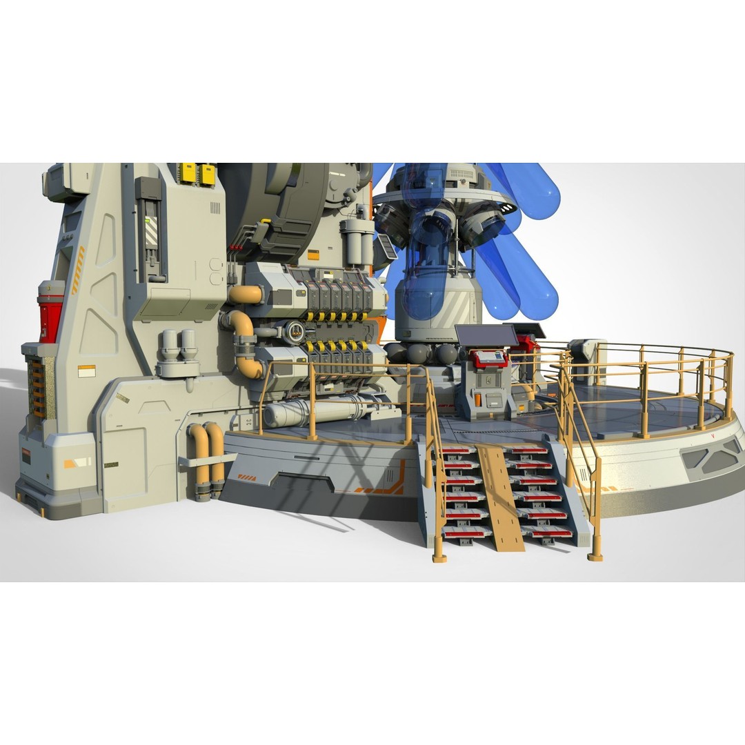 Sci-fi Incubator 3D Model – Futuristic Bio Technology Asset, OBJ - View 10