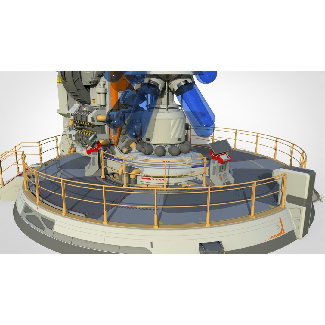 Sci-fi Incubator 3D Model – Futuristic Bio Technology Asset, OBJ - View 14