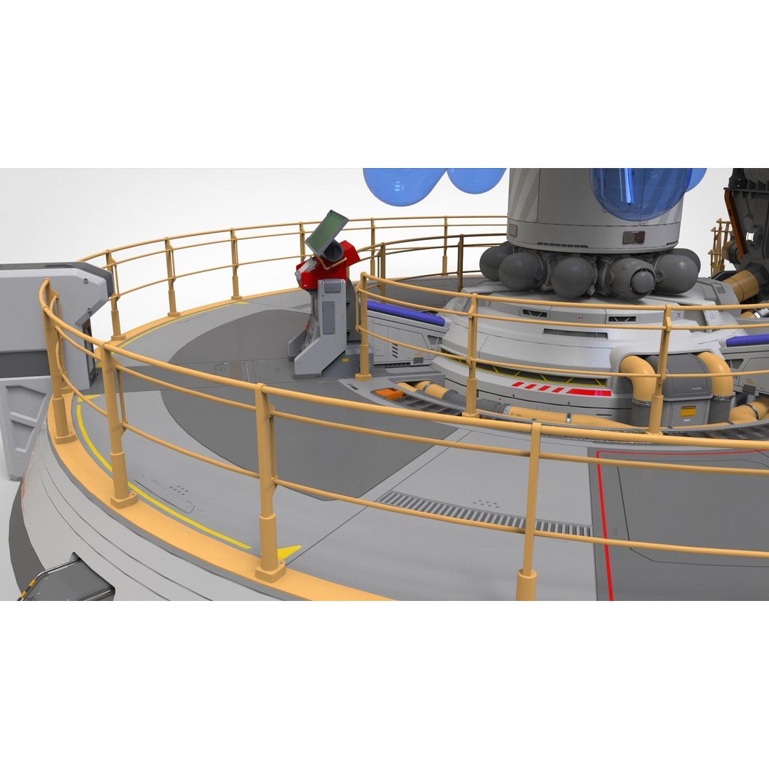 Sci-fi Incubator 3D Model – Futuristic Bio Technology Asset, OBJ - View 16