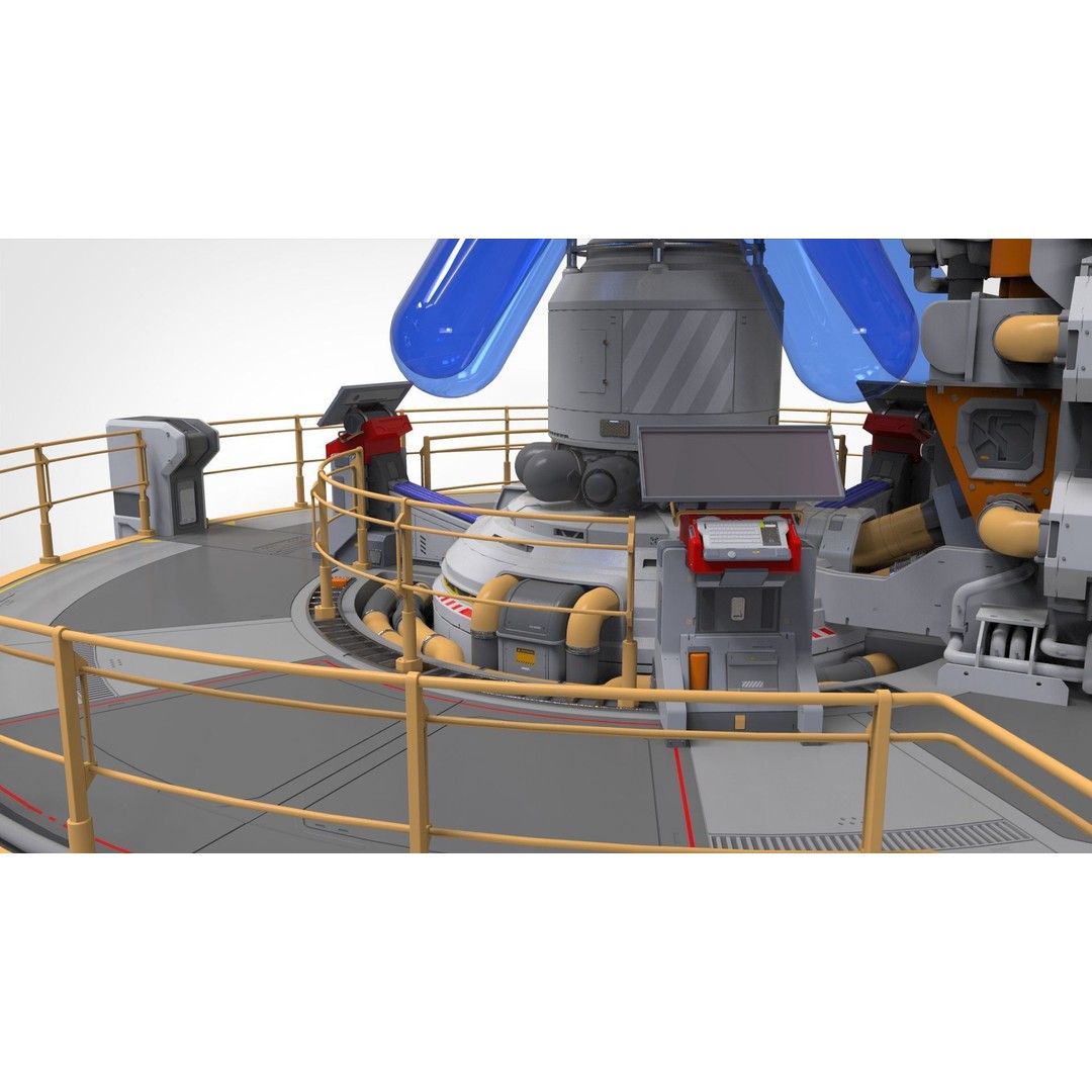 Sci-fi Incubator 3D Model – Futuristic Bio Technology Asset, OBJ - View 17