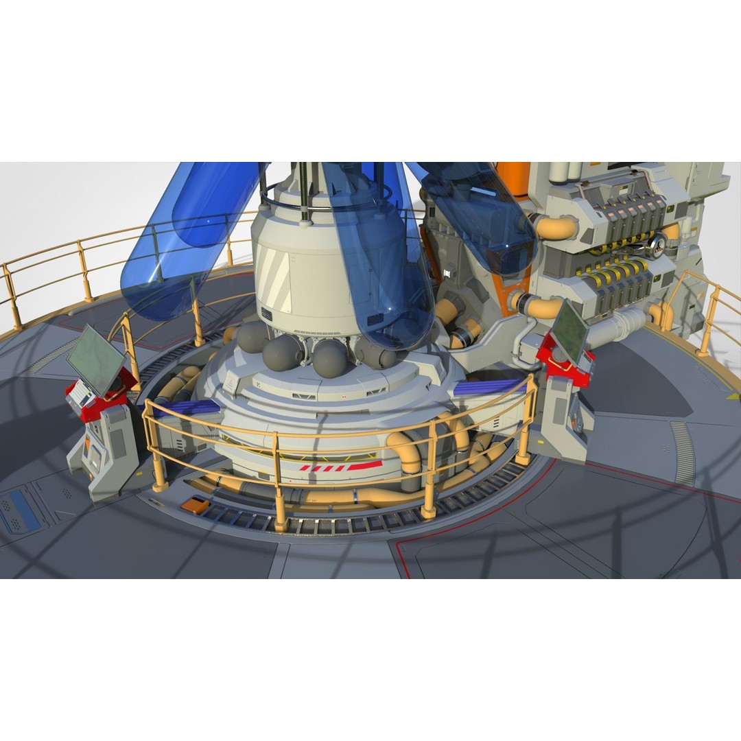 Sci-fi Incubator 3D Model – Futuristic Bio Technology Asset, OBJ - View 18