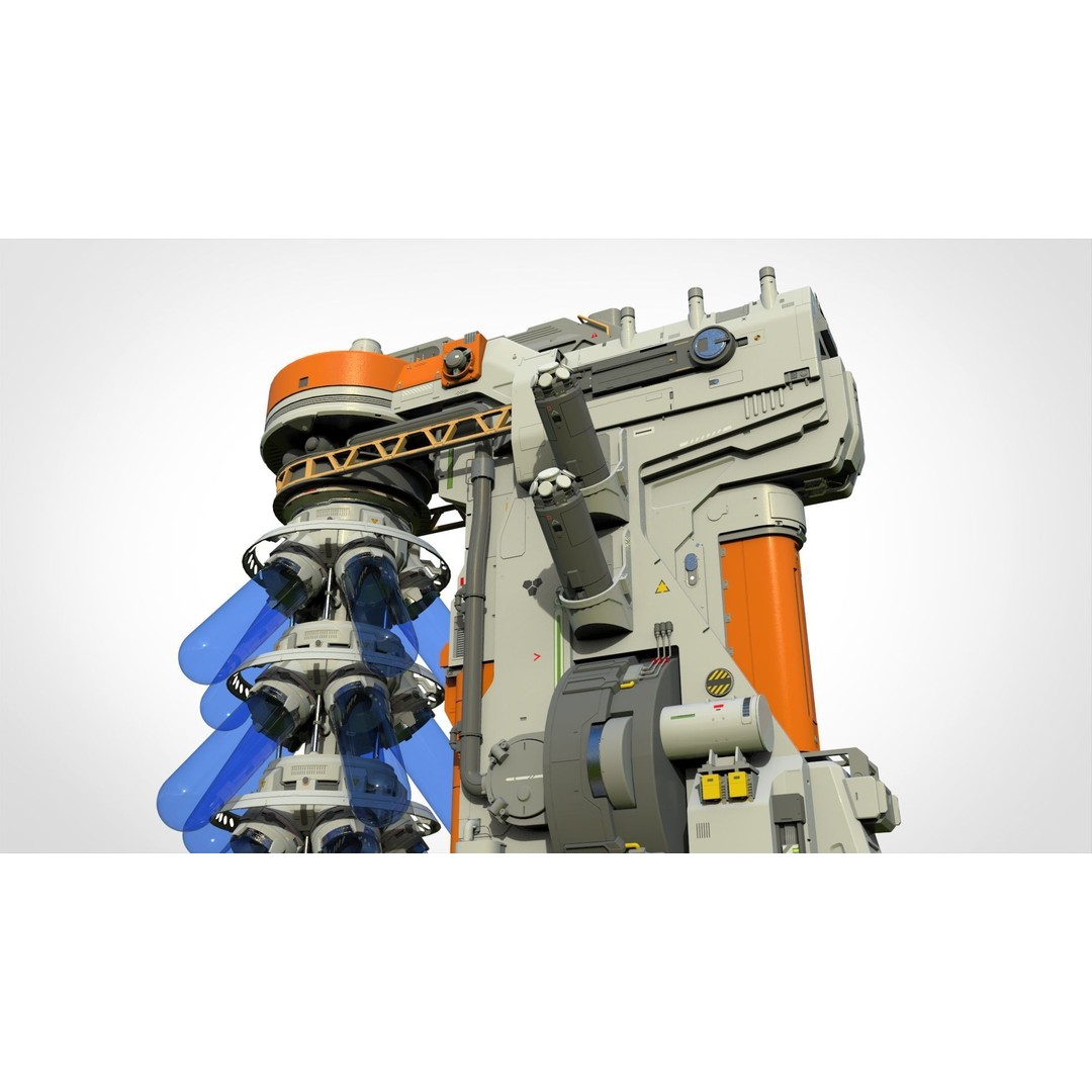 Sci-fi Incubator 3D Model – Futuristic Bio Technology Asset, OBJ - View 23