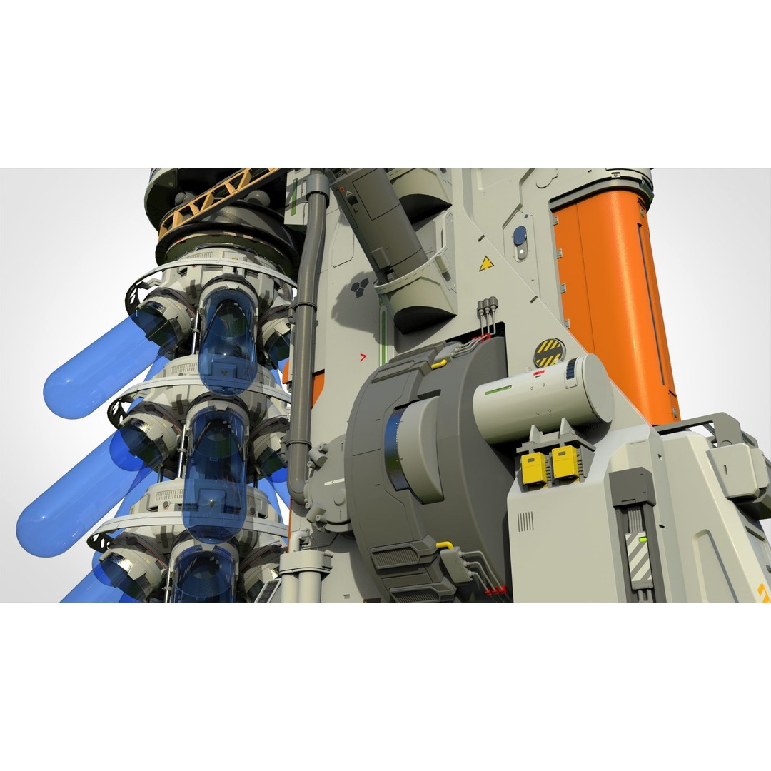 Sci-fi Incubator 3D Model – Futuristic Bio Technology Asset, OBJ - View 24