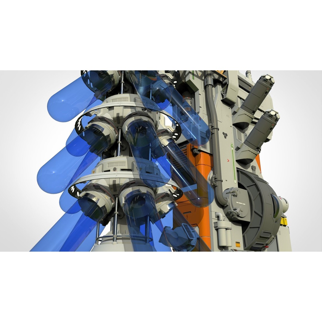 Sci-fi Incubator 3D Model – Futuristic Bio Technology Asset, OBJ - View 26