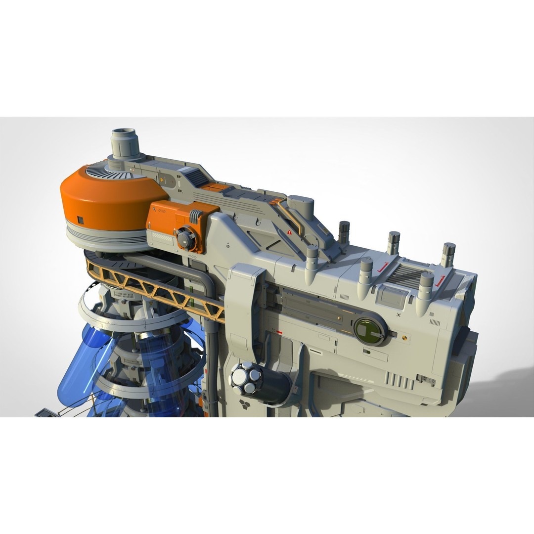 Sci-fi Incubator 3D Model – Futuristic Bio Technology Asset, OBJ - View 28