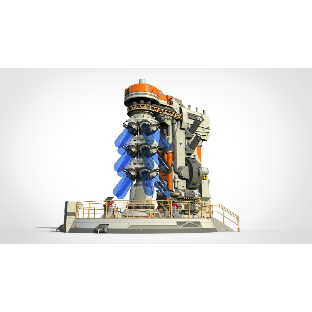 Sci-fi Incubator 3D Model – Futuristic Bio Technology Asset, OBJ - View 3