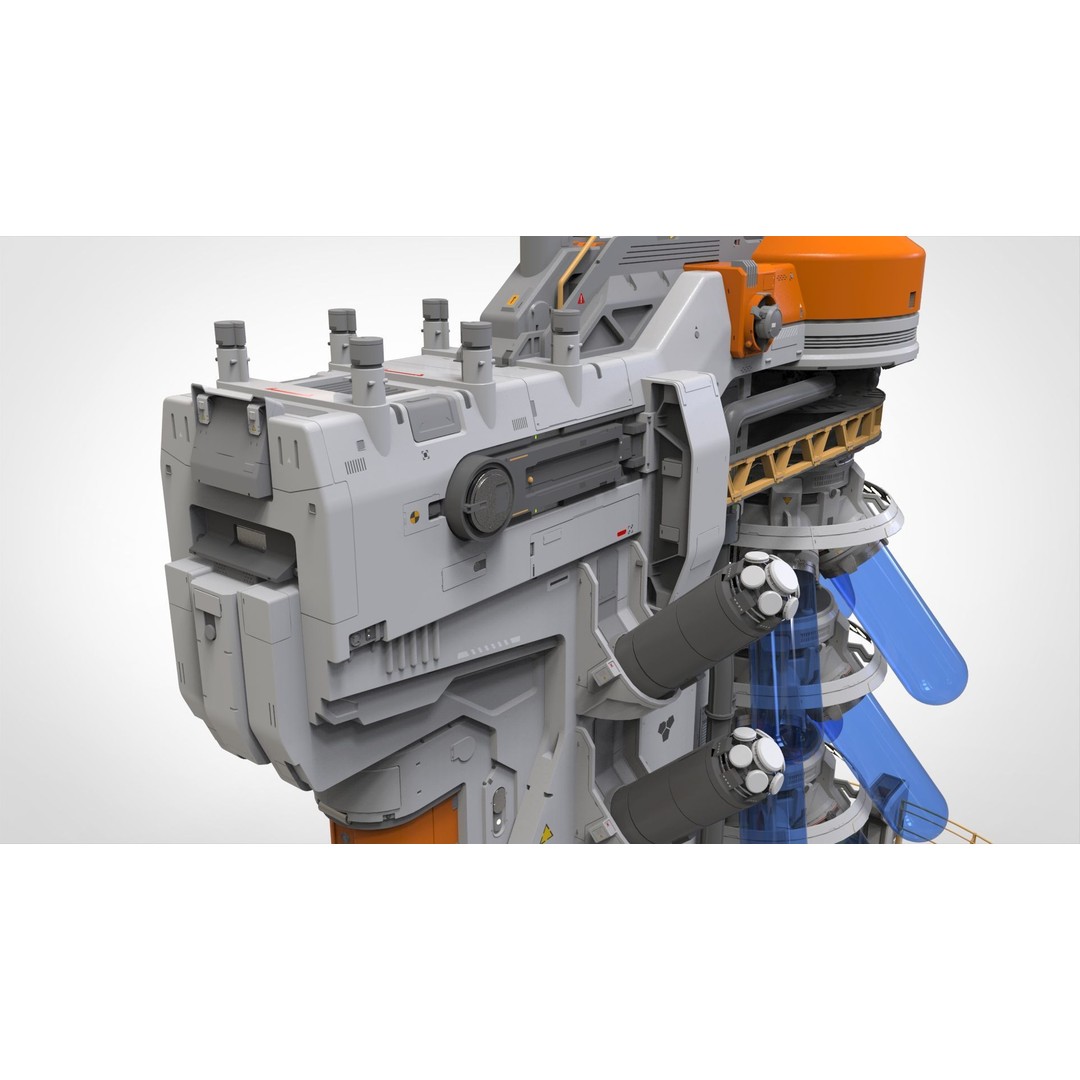 Sci-fi Incubator 3D Model – Futuristic Bio Technology Asset, OBJ - View 30