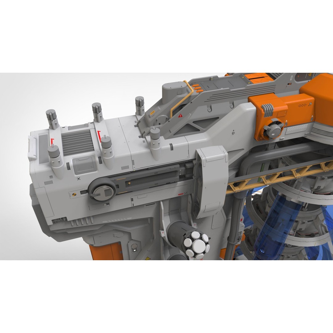 Sci-fi Incubator 3D Model – Futuristic Bio Technology Asset, OBJ - View 31