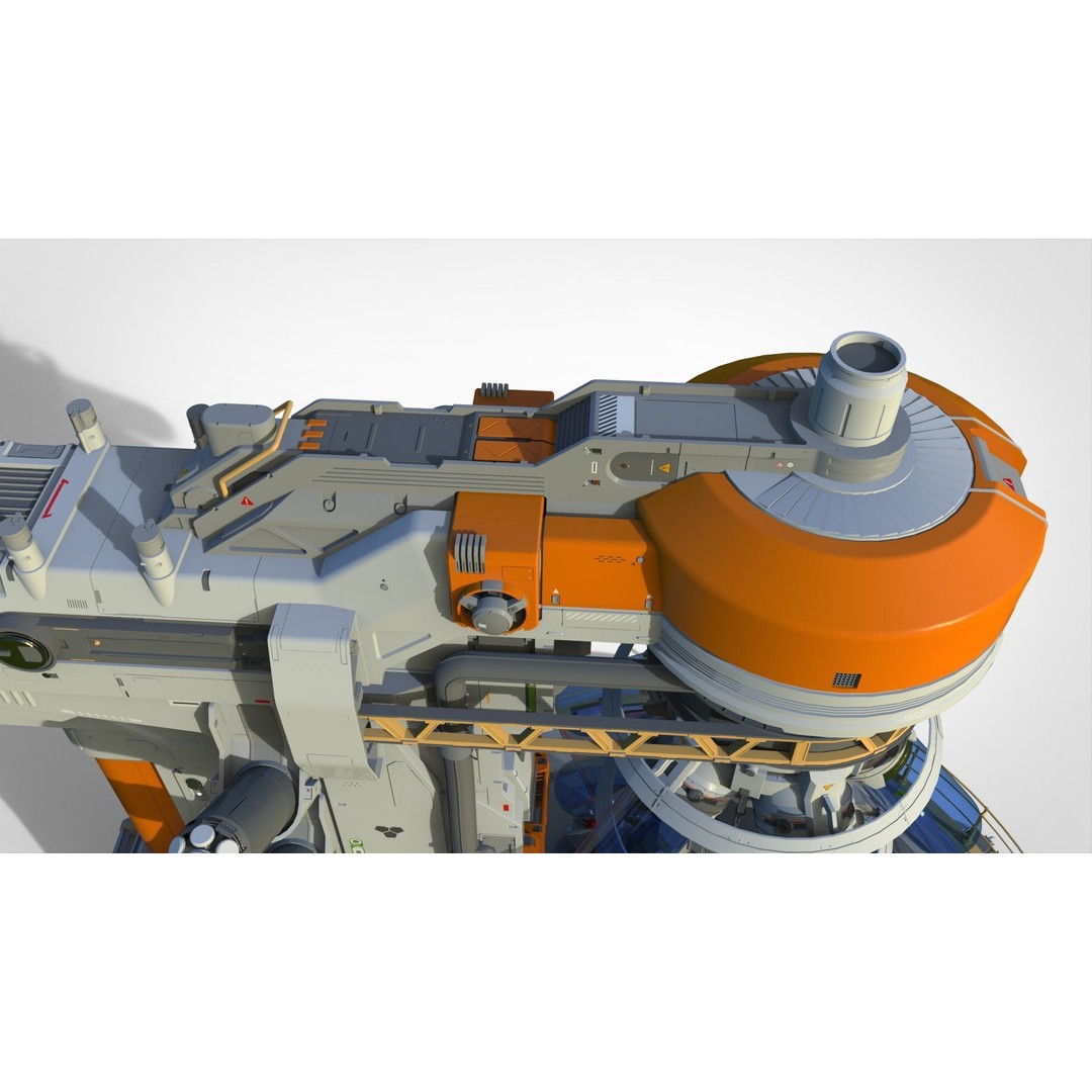 Sci-fi Incubator 3D Model – Futuristic Bio Technology Asset, OBJ - View 33
