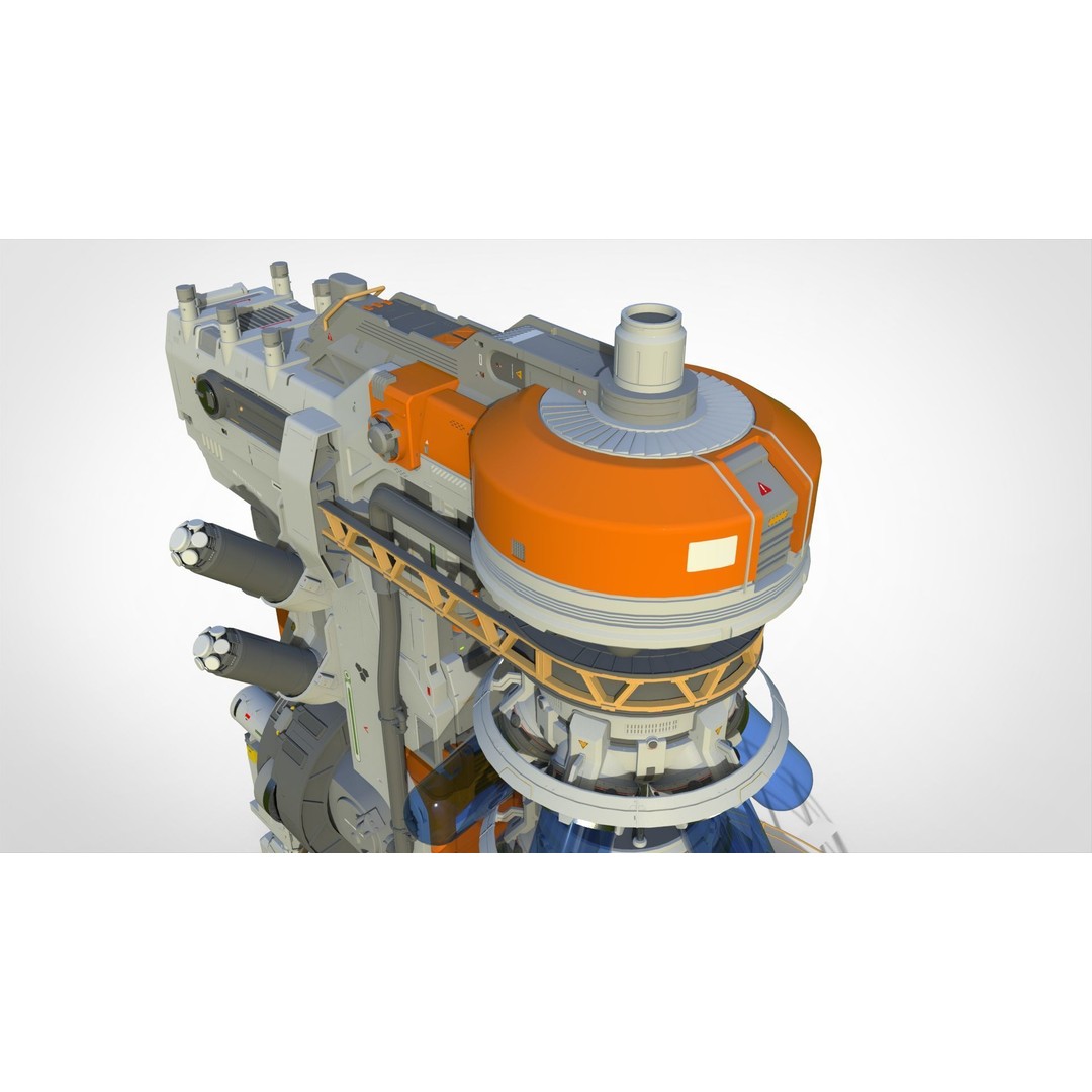 Sci-fi Incubator 3D Model – Futuristic Bio Technology Asset, OBJ - View 34