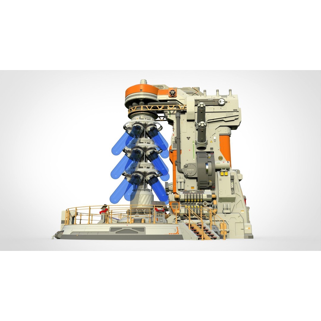 Sci-fi Incubator 3D Model – Futuristic Bio Technology Asset, OBJ - View 4