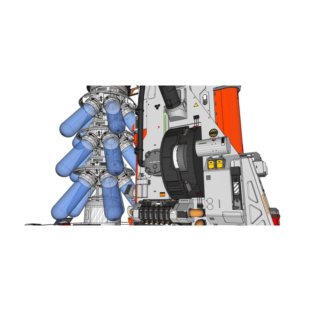 Sci-fi Incubator 3D Model – Futuristic Bio Technology Asset, OBJ - View 40