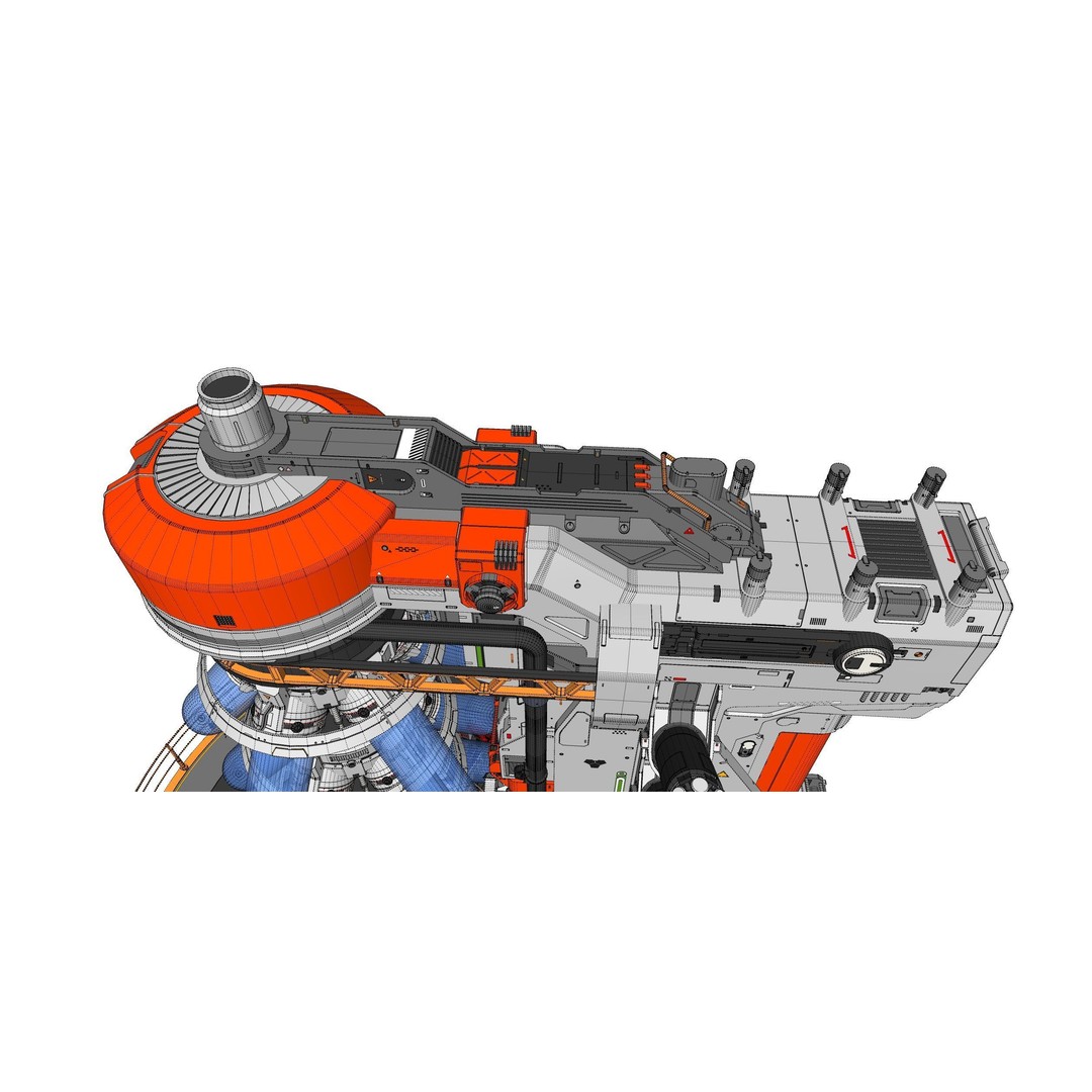 Sci-fi Incubator 3D Model – Futuristic Bio Technology Asset, OBJ - View 45