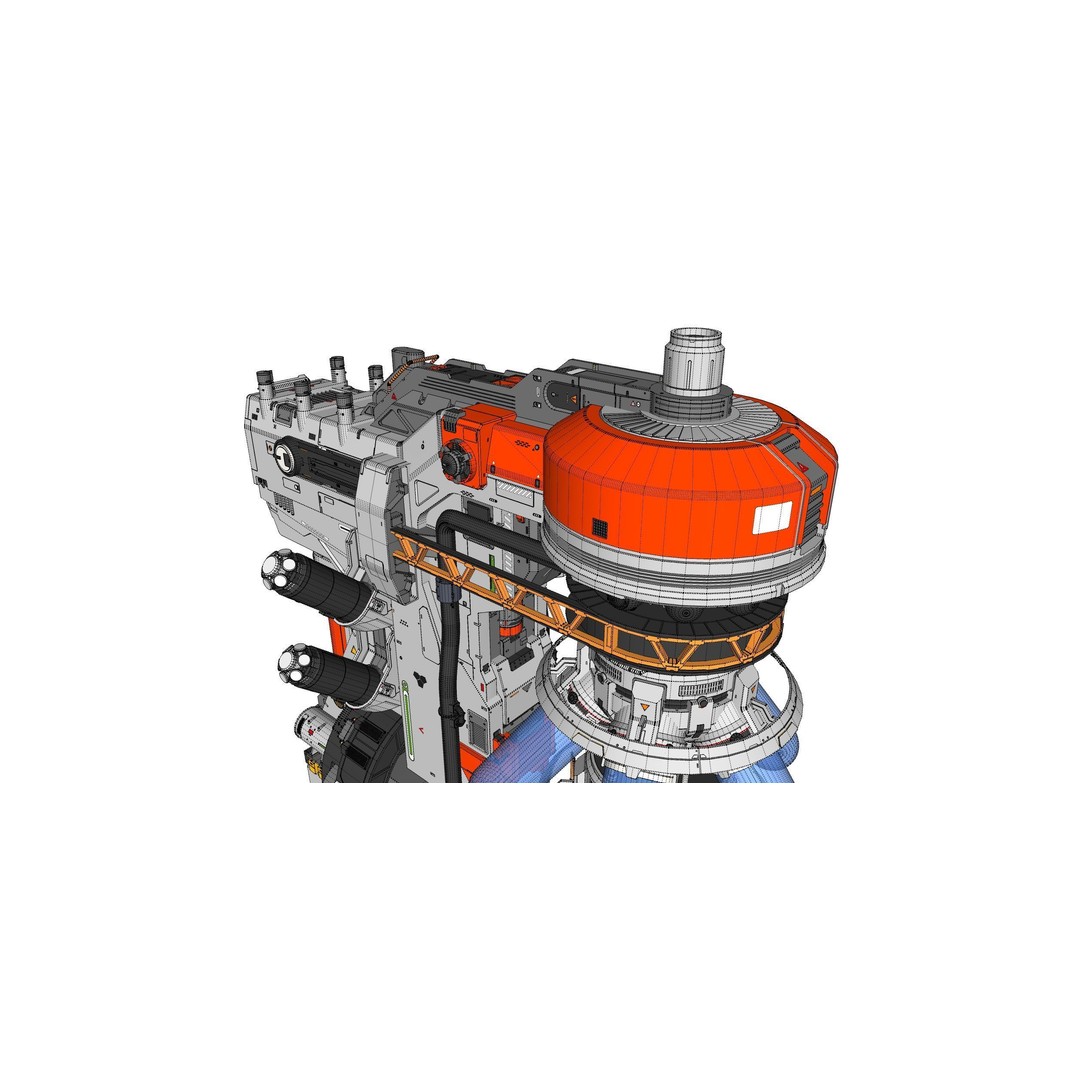 Sci-fi Incubator 3D Model – Futuristic Bio Technology Asset, OBJ - View 46