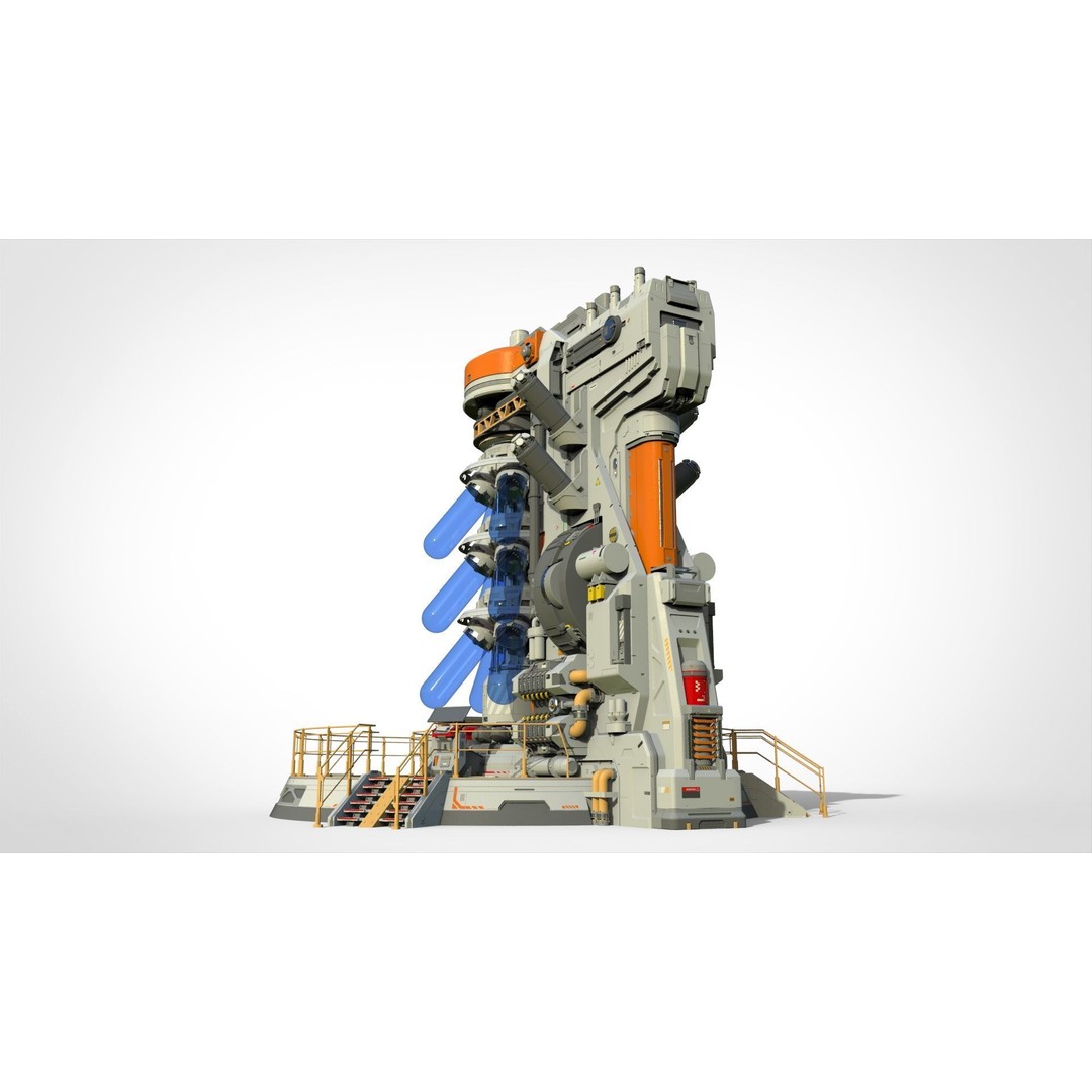 Sci-fi Incubator 3D Model – Futuristic Bio Technology Asset, OBJ - View 5