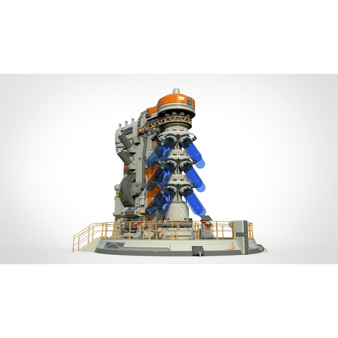Sci-fi Incubator 3D Model – Futuristic Bio Technology Asset, OBJ - View 8
