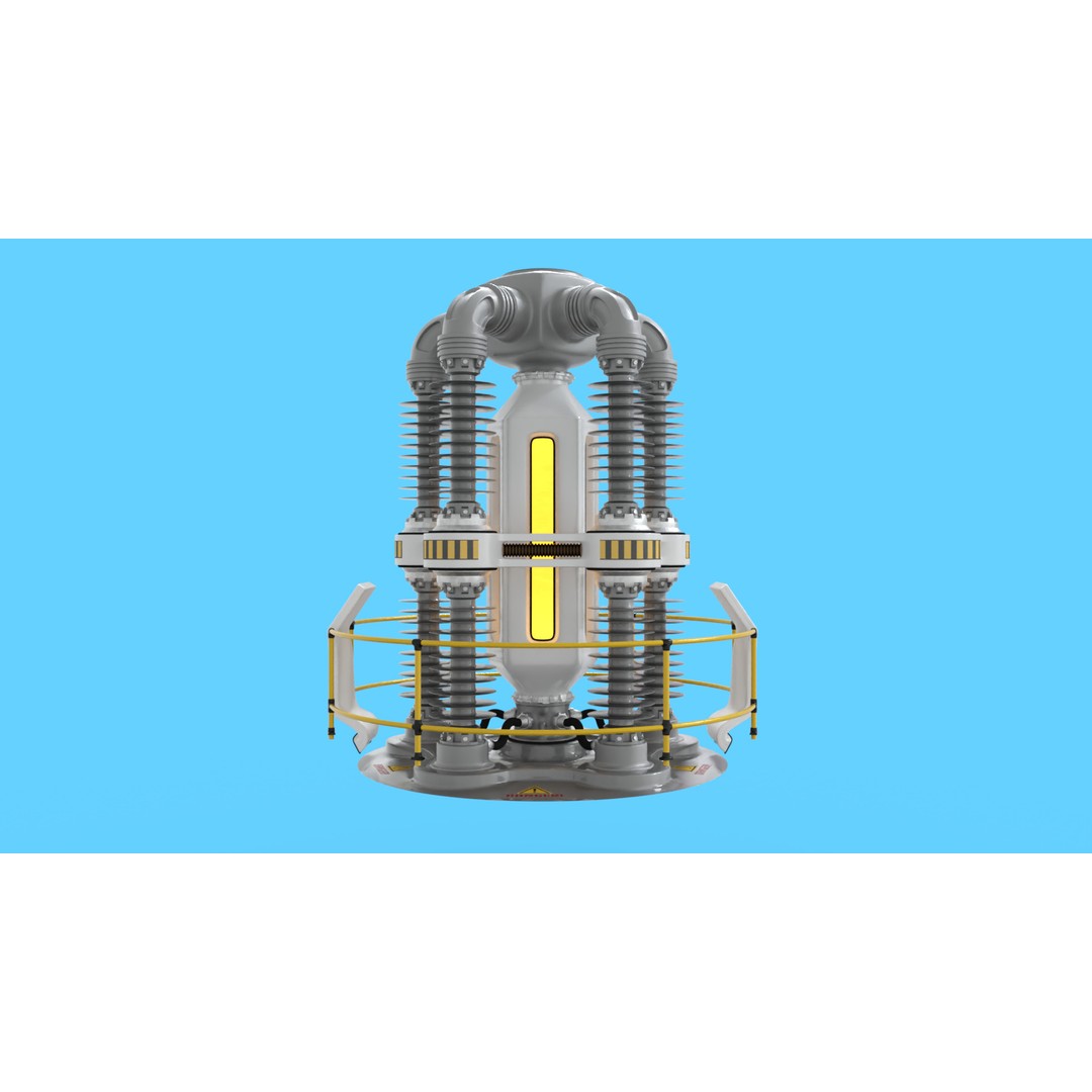 Nuclear Reactor 3D Model – Low Poly PBR Game Asset, FBX - View 14