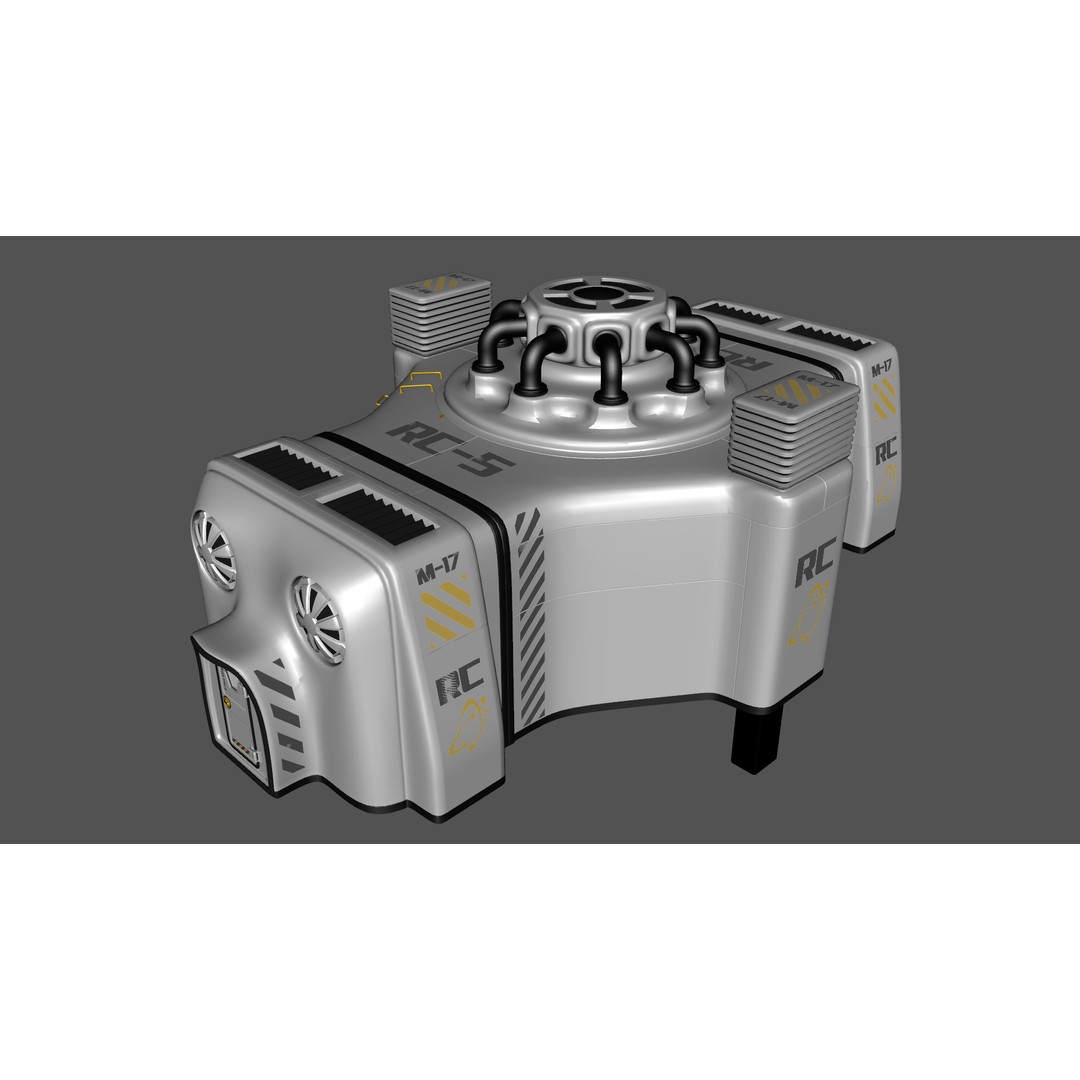 Nuclear Reactor 3D Model – Low Poly PBR Game Asset, FBX - View 18