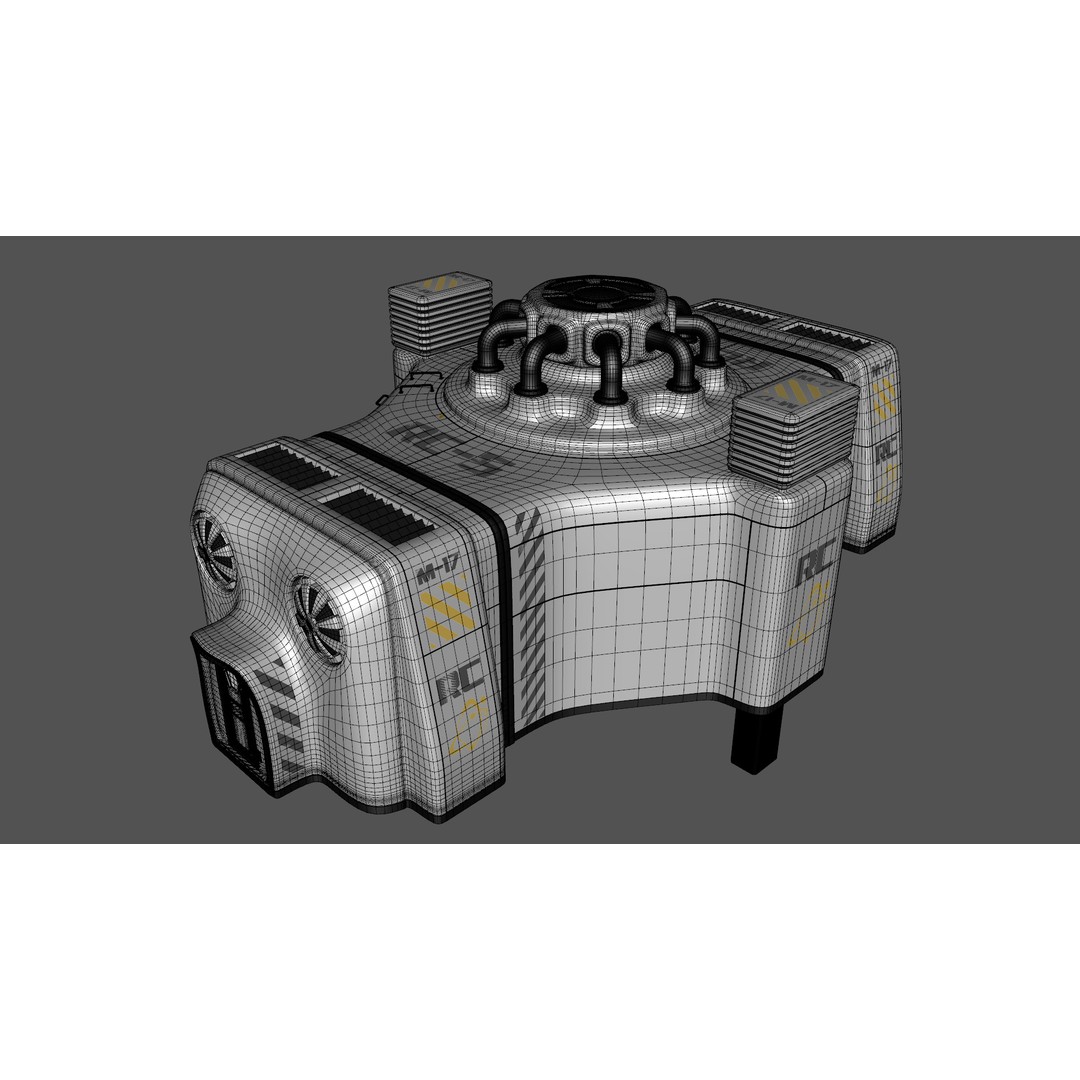 Nuclear Reactor 3D Model – Low Poly PBR Game Asset, FBX - View 19