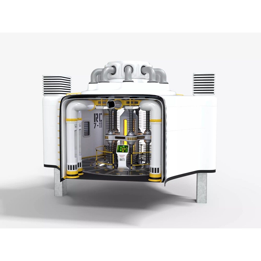 Nuclear Reactor 3D Model – Low Poly PBR Game Asset, FBX - View 2