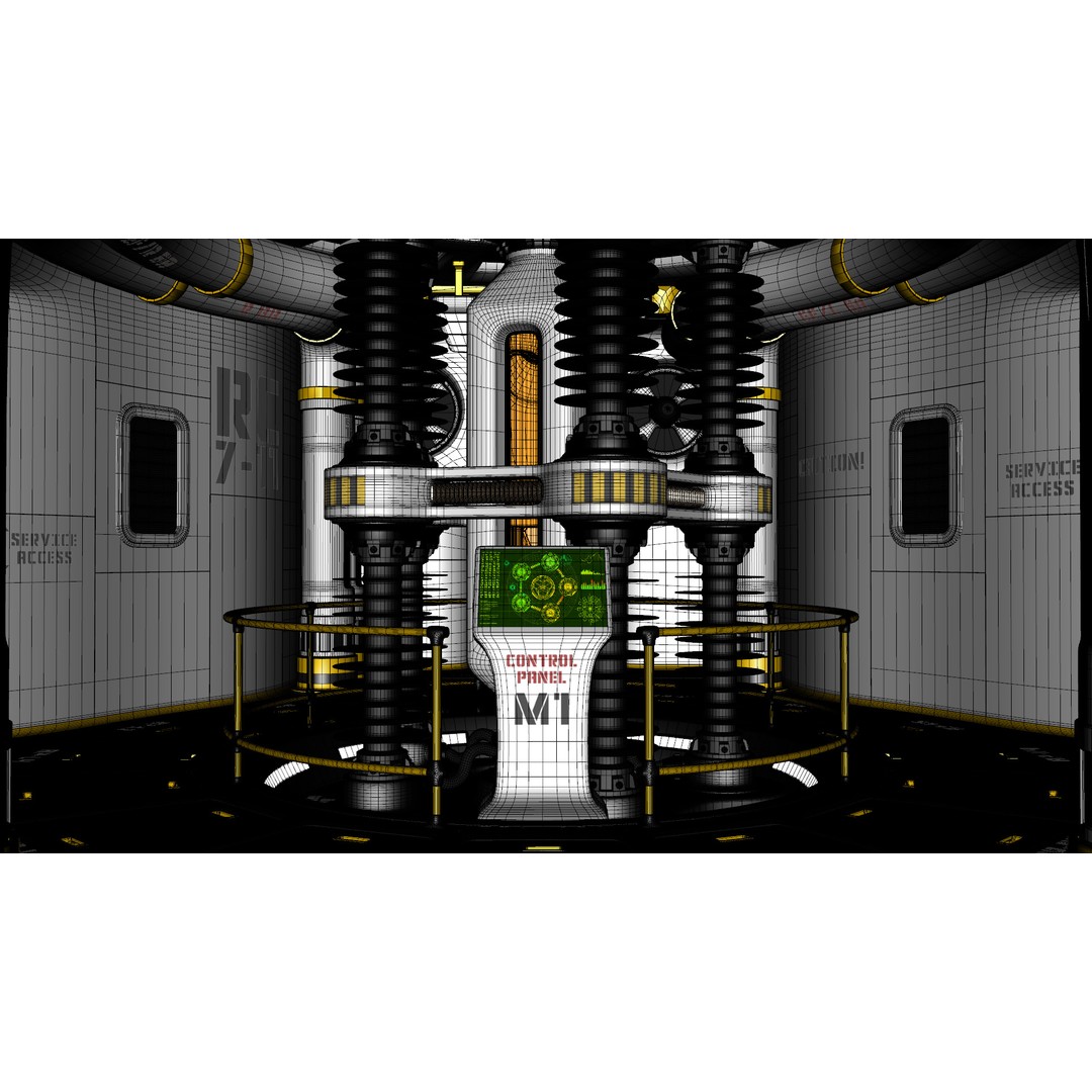 Nuclear Reactor 3D Model – Low Poly PBR Game Asset, FBX - View 20