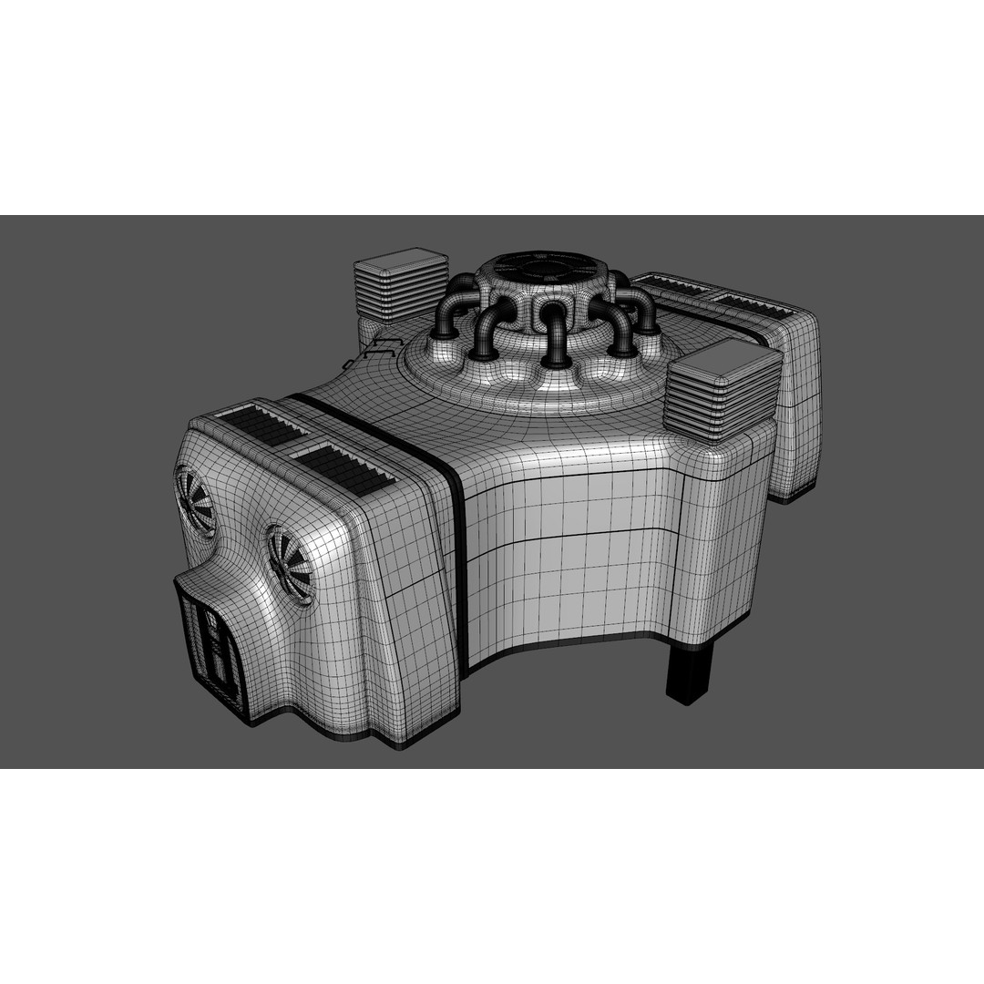 Nuclear Reactor 3D Model – Low Poly PBR Game Asset, FBX - View 21