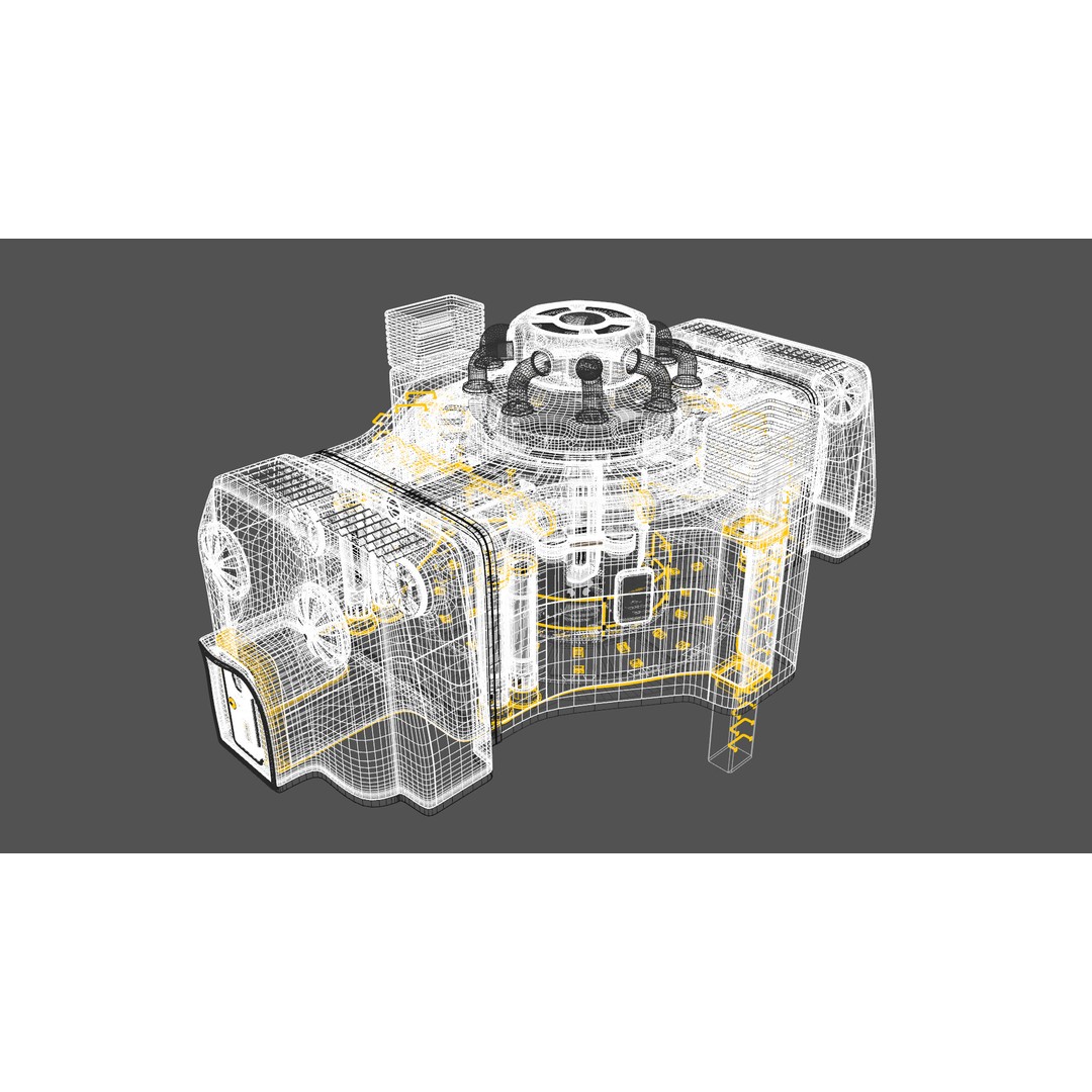 Nuclear Reactor 3D Model – Low Poly PBR Game Asset, FBX - View 23
