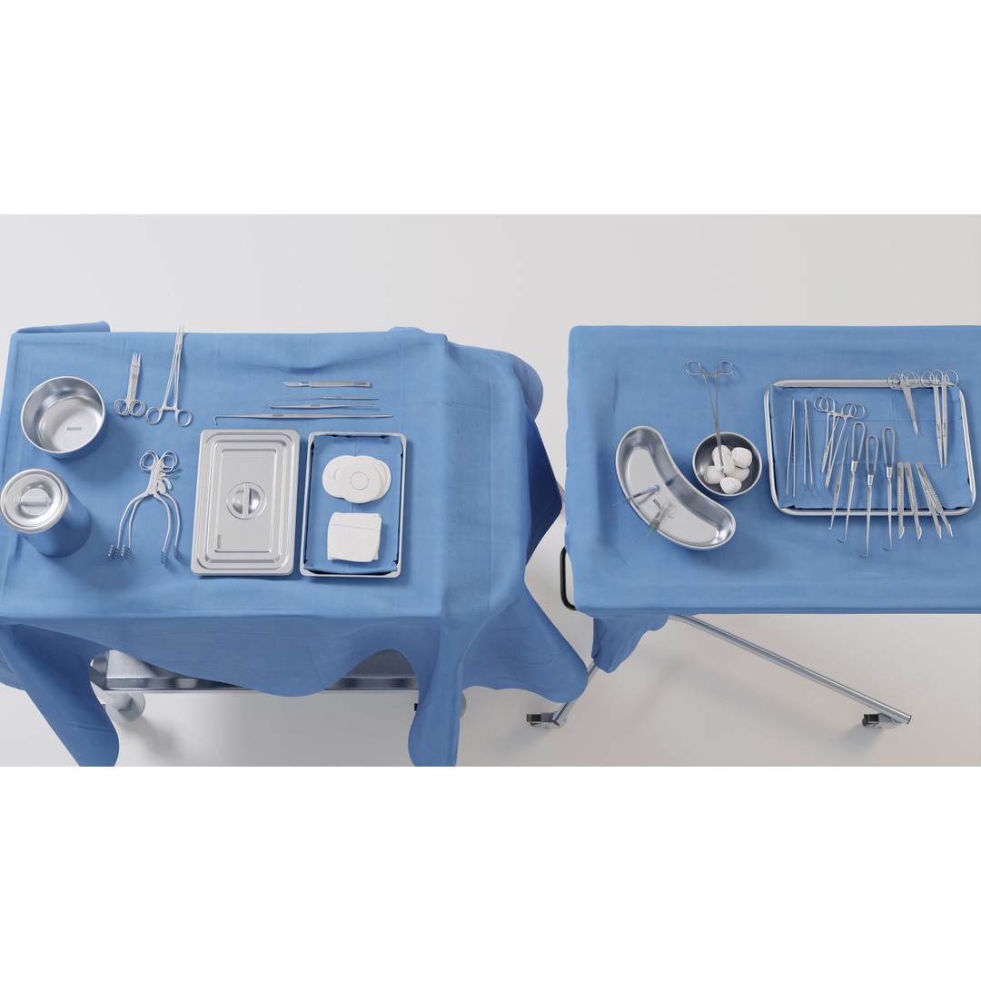 Surgical Instruments 3D Model – High Poly PBR Asset, Blender, FBX, OBJ - View 4
