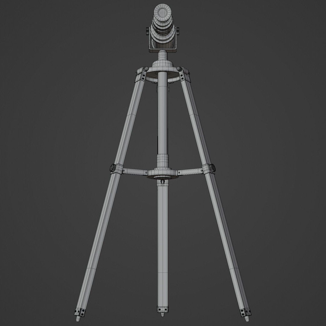 Vintage Telescope 3D Model – Highly Detailed PBR Asset for Blender