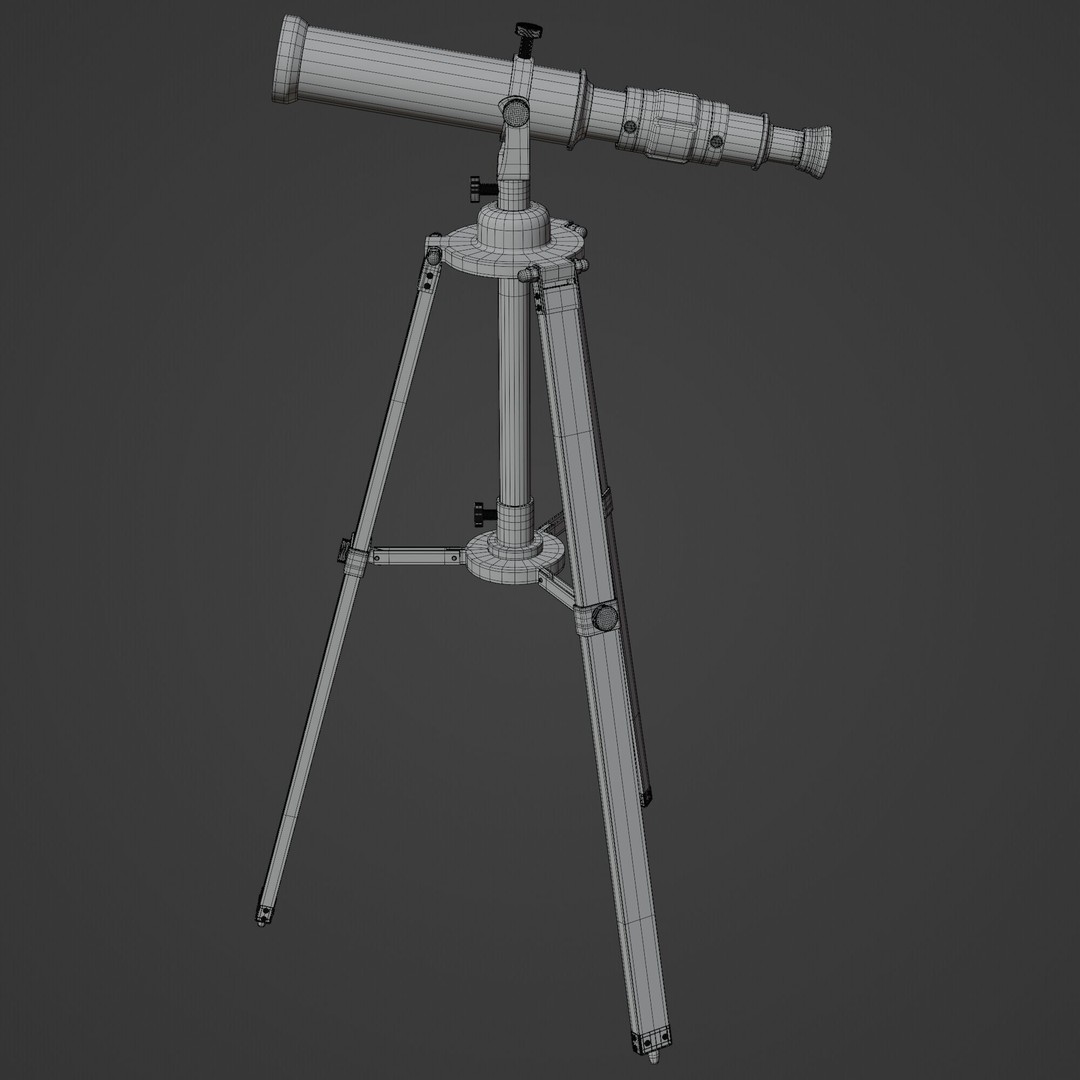 Vintage Telescope 3D Model – Highly Detailed PBR Asset for Blender - View 11
