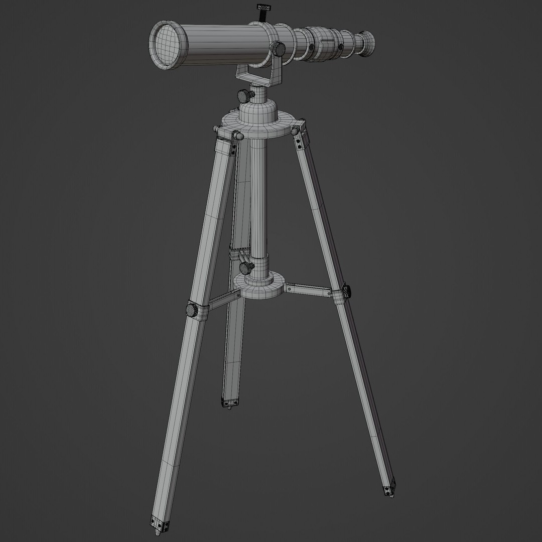 Vintage Telescope 3D Model – Highly Detailed PBR Asset for Blender - View 12