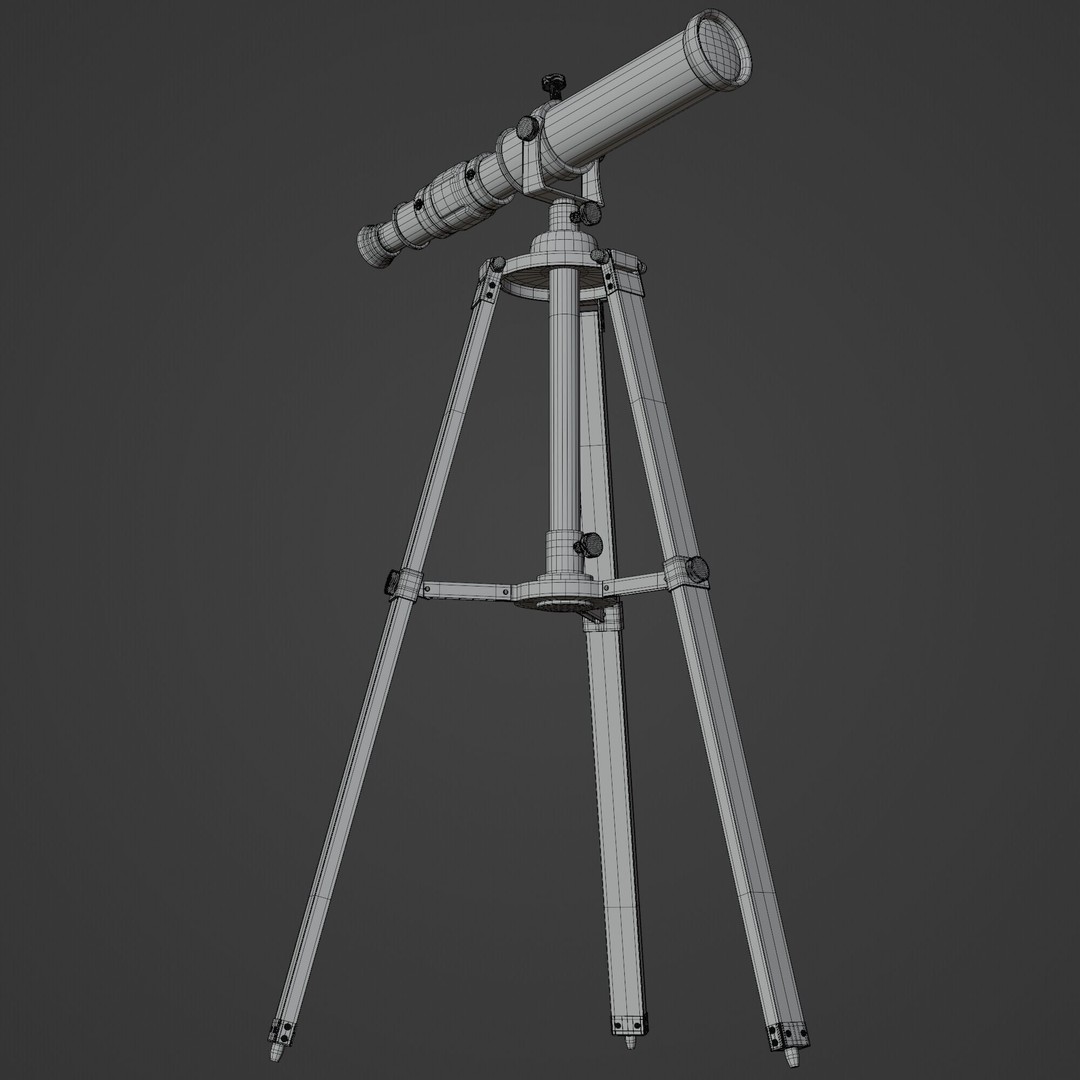 Vintage Telescope 3D Model – Highly Detailed PBR Asset for Blender - View 14