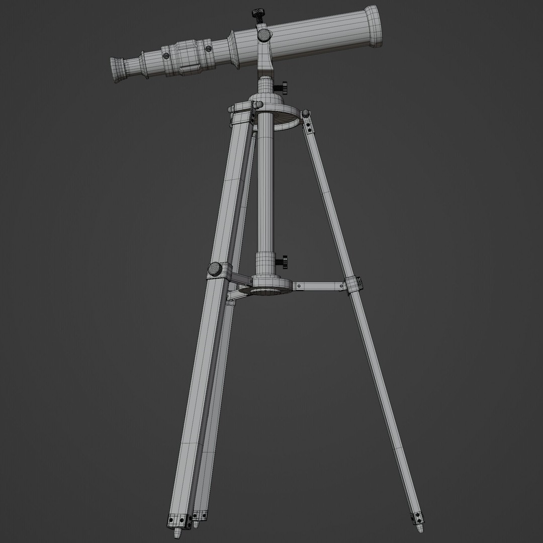 Vintage Telescope 3D Model – Highly Detailed PBR Asset for Blender - View 15