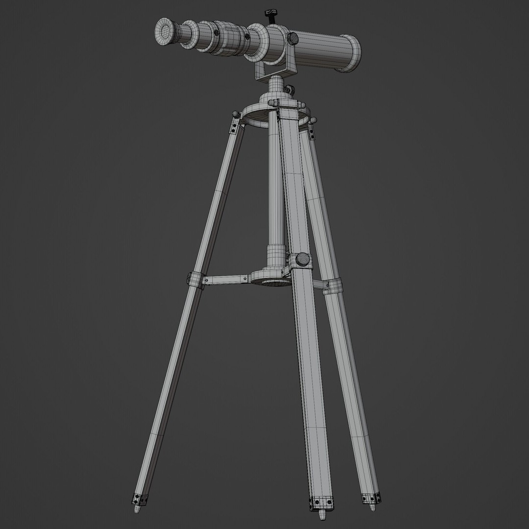 Vintage Telescope 3D Model – Highly Detailed PBR Asset for Blender - View 16