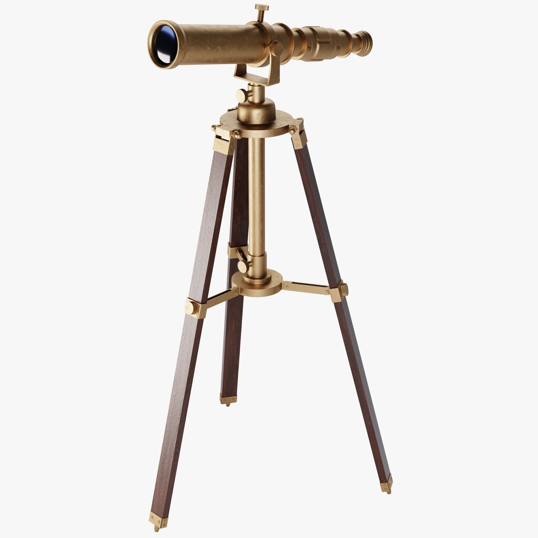 Vintage Telescope 3D Model – Highly Detailed PBR Asset for Blender - View 4