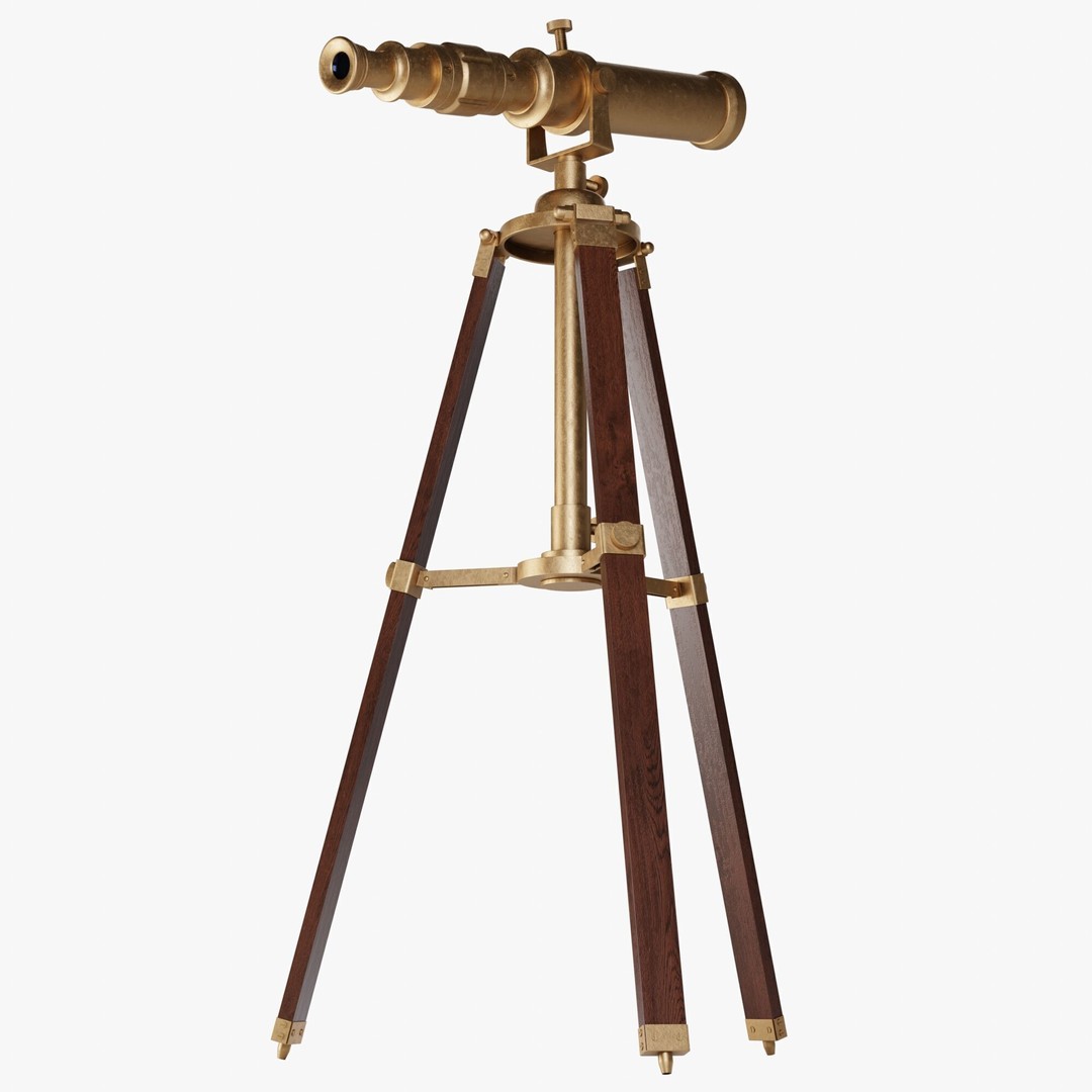 Vintage Telescope 3D Model – Highly Detailed PBR Asset for Blender - View 8