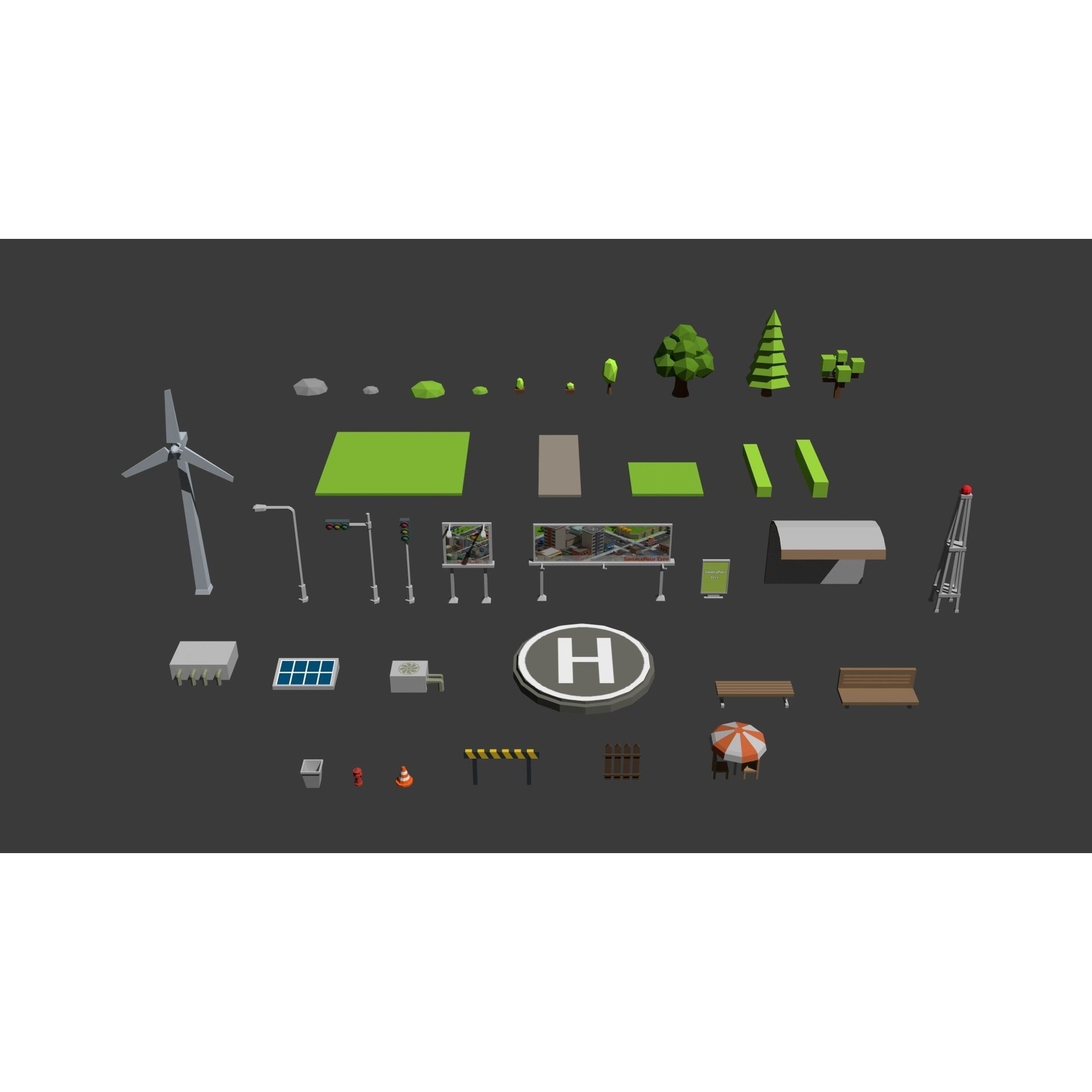 SimplePoly City - Low-Poly Game-Ready 3D Model - View 13