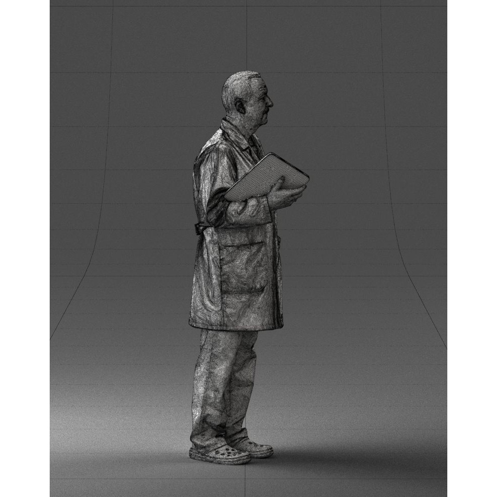 Doctor 3D Model – Realistic Male Character in Lab Coat, FBX, OBJ - View 16