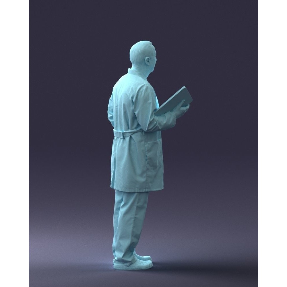 Doctor 3D Model – Realistic Male Character in Lab Coat, FBX, OBJ - View 18