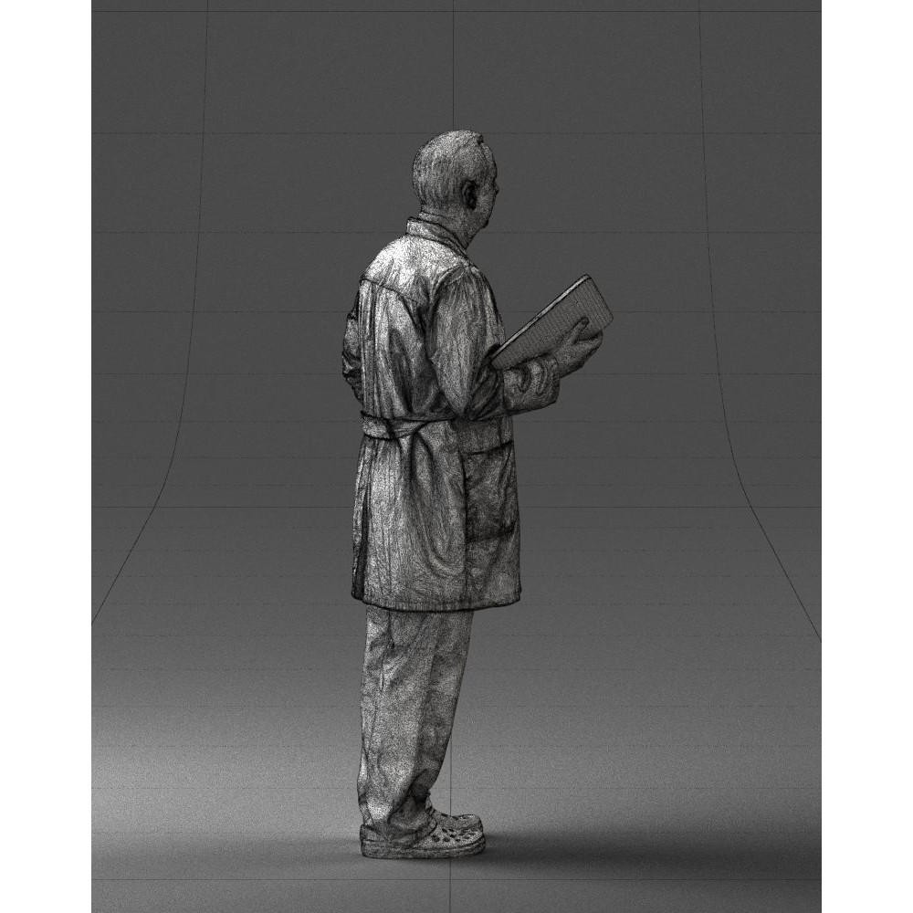 Doctor 3D Model – Realistic Male Character in Lab Coat, FBX, OBJ - View 19